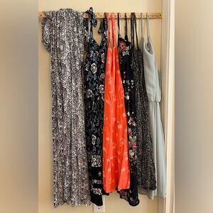 6 Dress Bundle Lush LOFT Old Navy Floral Summer Spring Mini Maxi Midi Size L XL